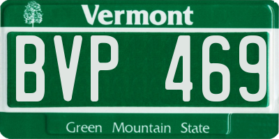 VT license plate BVP469