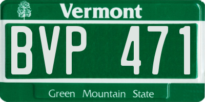 VT license plate BVP471