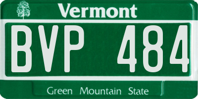 VT license plate BVP484