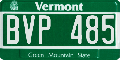 VT license plate BVP485