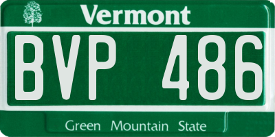 VT license plate BVP486