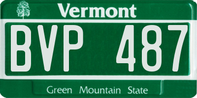 VT license plate BVP487