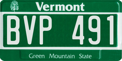 VT license plate BVP491