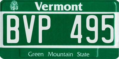 VT license plate BVP495