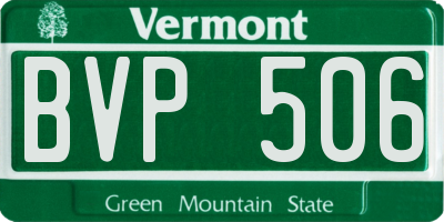 VT license plate BVP506