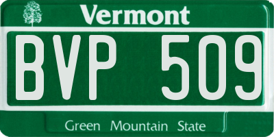 VT license plate BVP509