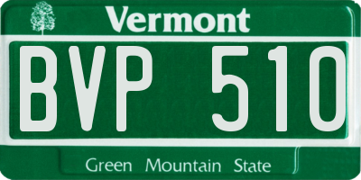 VT license plate BVP510