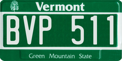 VT license plate BVP511