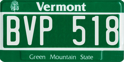 VT license plate BVP518