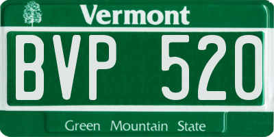 VT license plate BVP520