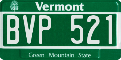 VT license plate BVP521