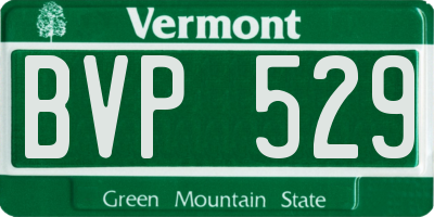 VT license plate BVP529