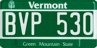 VT license plate BVP530