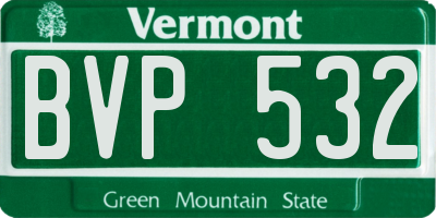 VT license plate BVP532