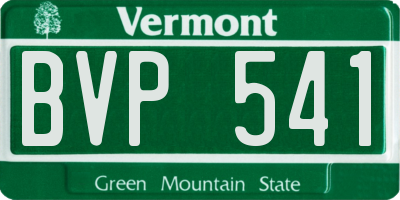VT license plate BVP541