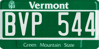 VT license plate BVP544