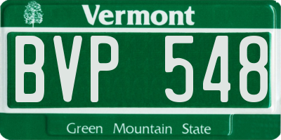 VT license plate BVP548