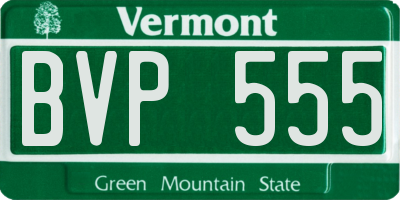 VT license plate BVP555
