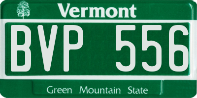 VT license plate BVP556