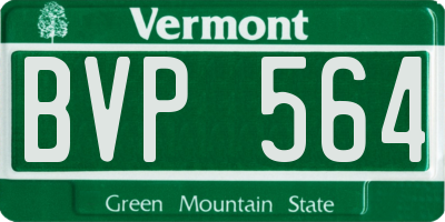 VT license plate BVP564