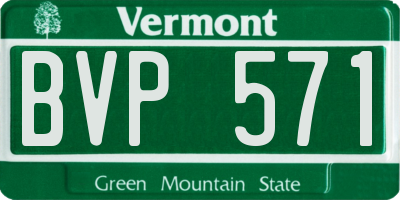 VT license plate BVP571