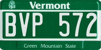 VT license plate BVP572