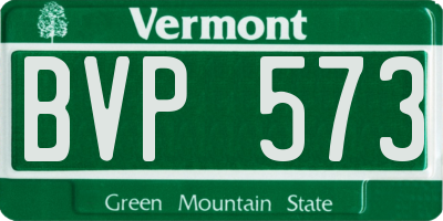 VT license plate BVP573