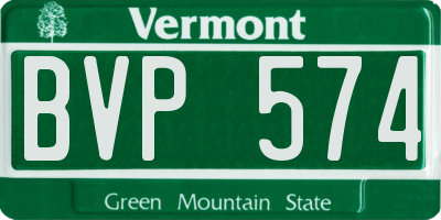 VT license plate BVP574