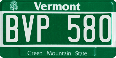 VT license plate BVP580