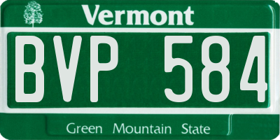 VT license plate BVP584