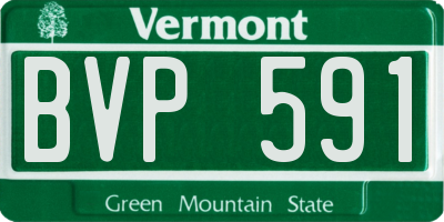 VT license plate BVP591