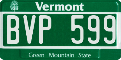 VT license plate BVP599