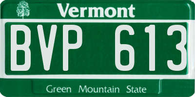 VT license plate BVP613
