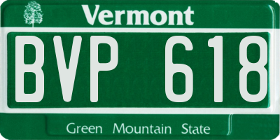 VT license plate BVP618
