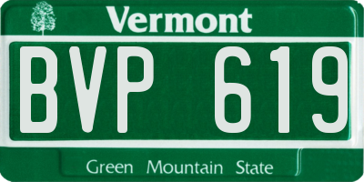 VT license plate BVP619