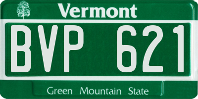VT license plate BVP621