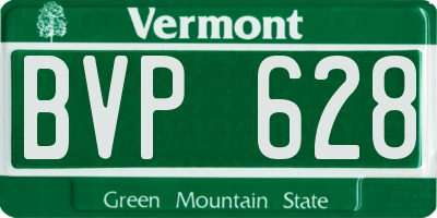 VT license plate BVP628