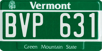 VT license plate BVP631