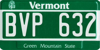 VT license plate BVP632