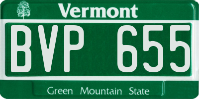VT license plate BVP655