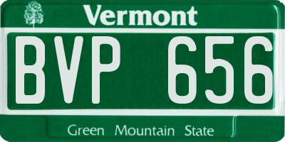 VT license plate BVP656
