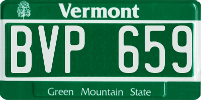 VT license plate BVP659