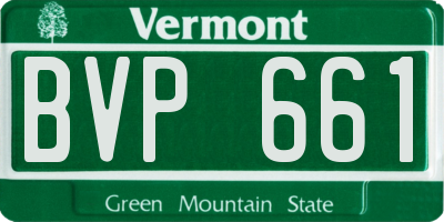 VT license plate BVP661
