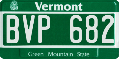 VT license plate BVP682