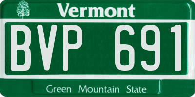 VT license plate BVP691