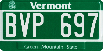 VT license plate BVP697