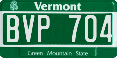 VT license plate BVP704