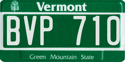 VT license plate BVP710