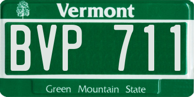 VT license plate BVP711