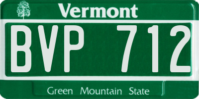 VT license plate BVP712